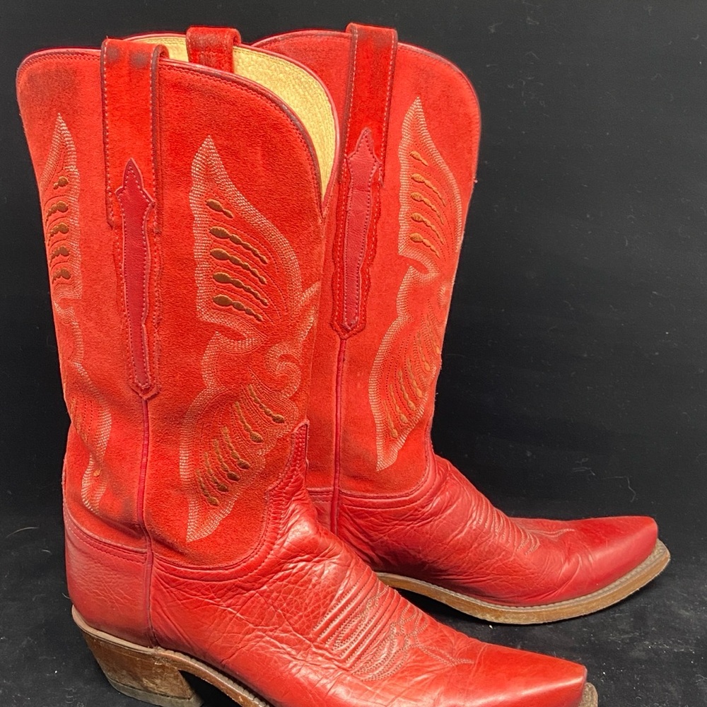 Lucchese Red Heeled Boots